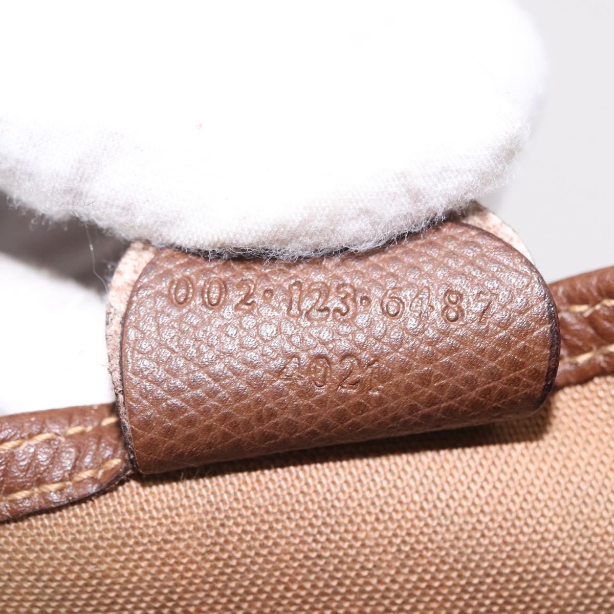 GUCCI GG Supreme Web Sherry Line Tote Bag PVC Beige 002 123 6487 Auth 208122A