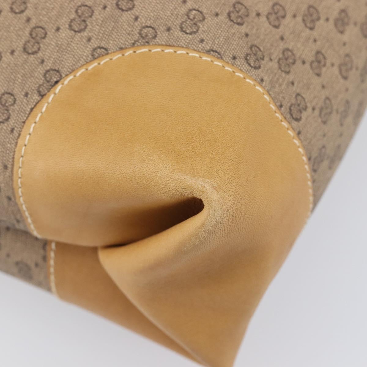 GUCCI Micro GG Web Sherry Line Tote Bag PVC Beige Gold 002 904 0131 Auth 208124