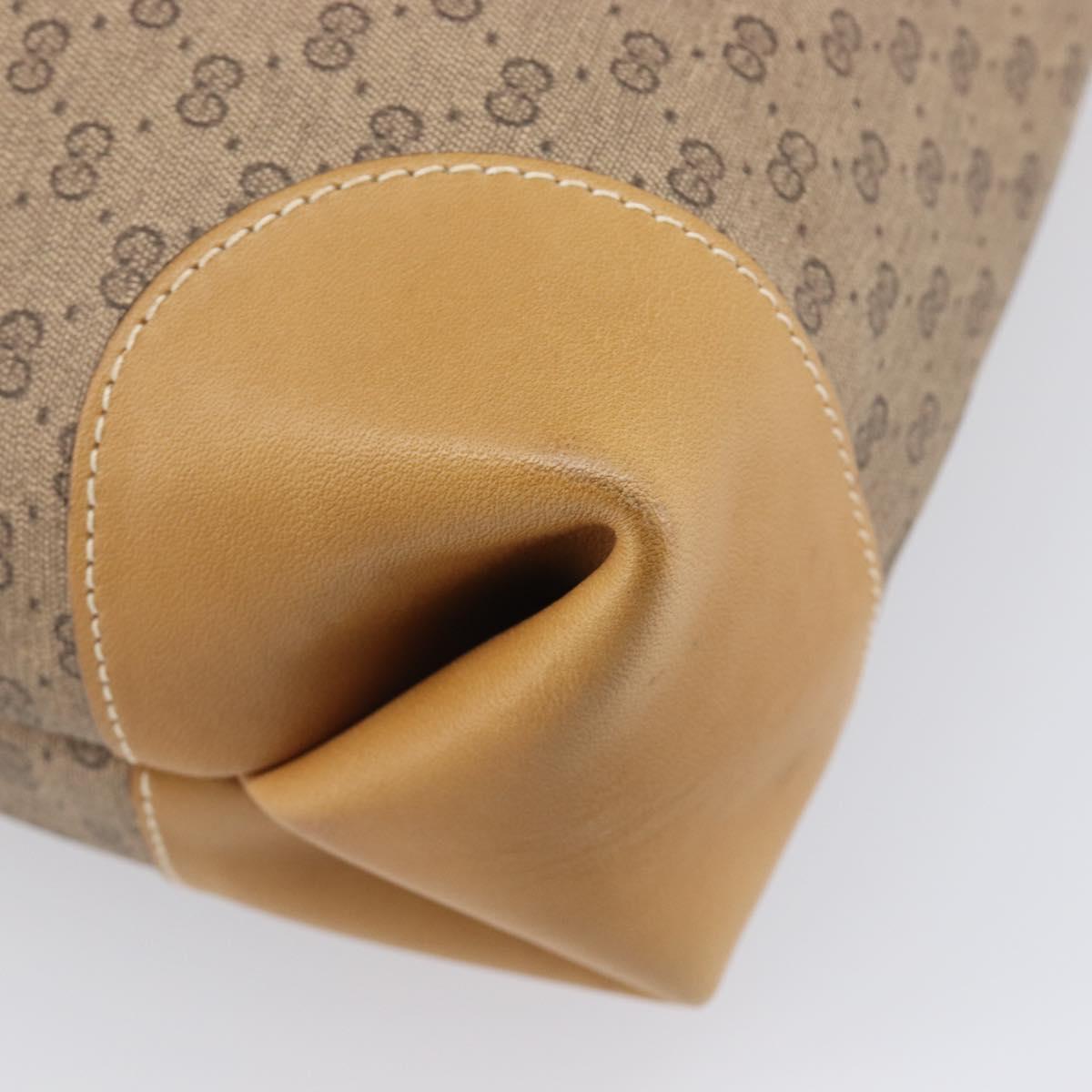GUCCI Micro GG Web Sherry Line Tote Bag PVC Beige Gold 002 904 0131 Auth 208124