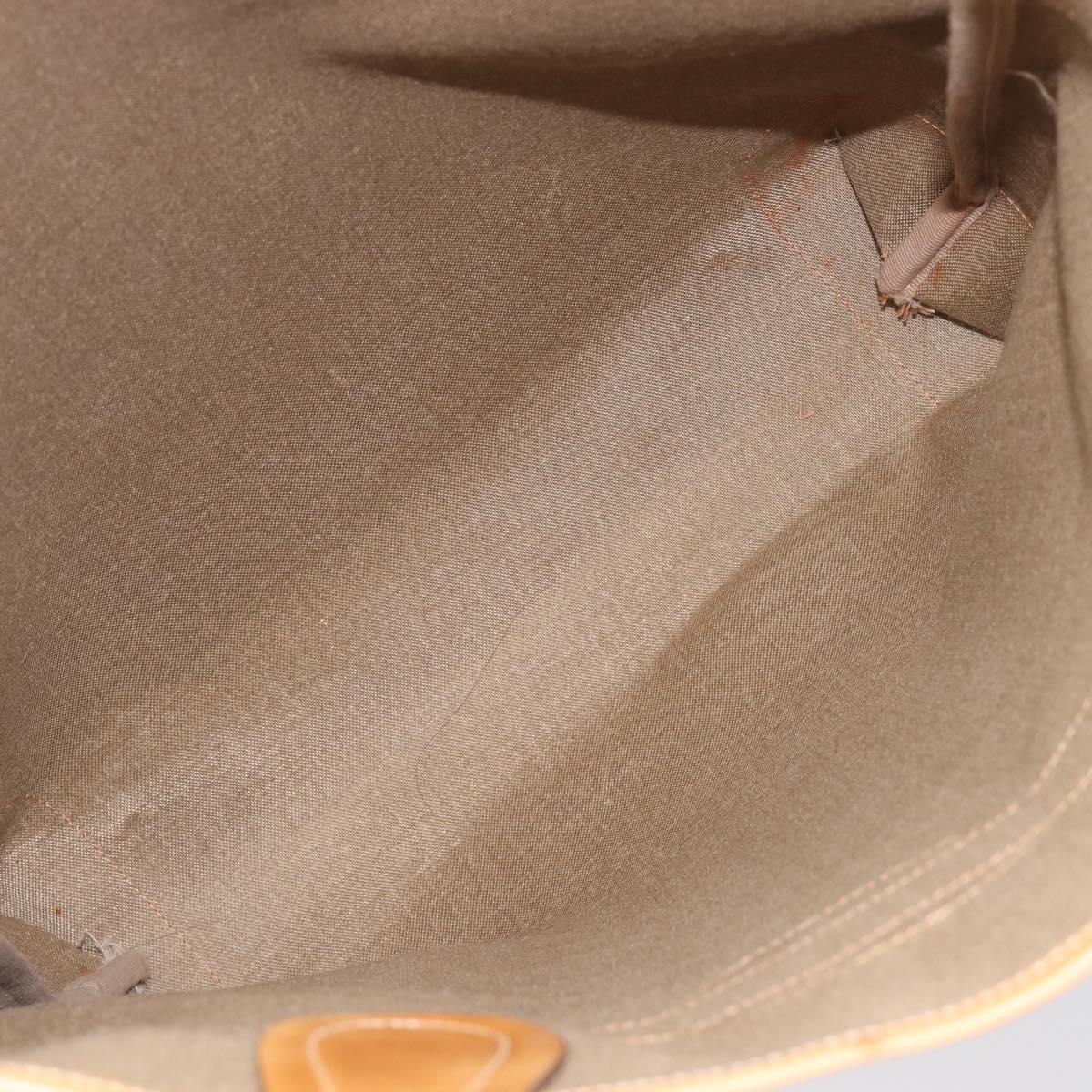 GUCCI Micro GG Web Sherry Line Tote Bag PVC Beige Gold 002 904 0131 Auth 208124