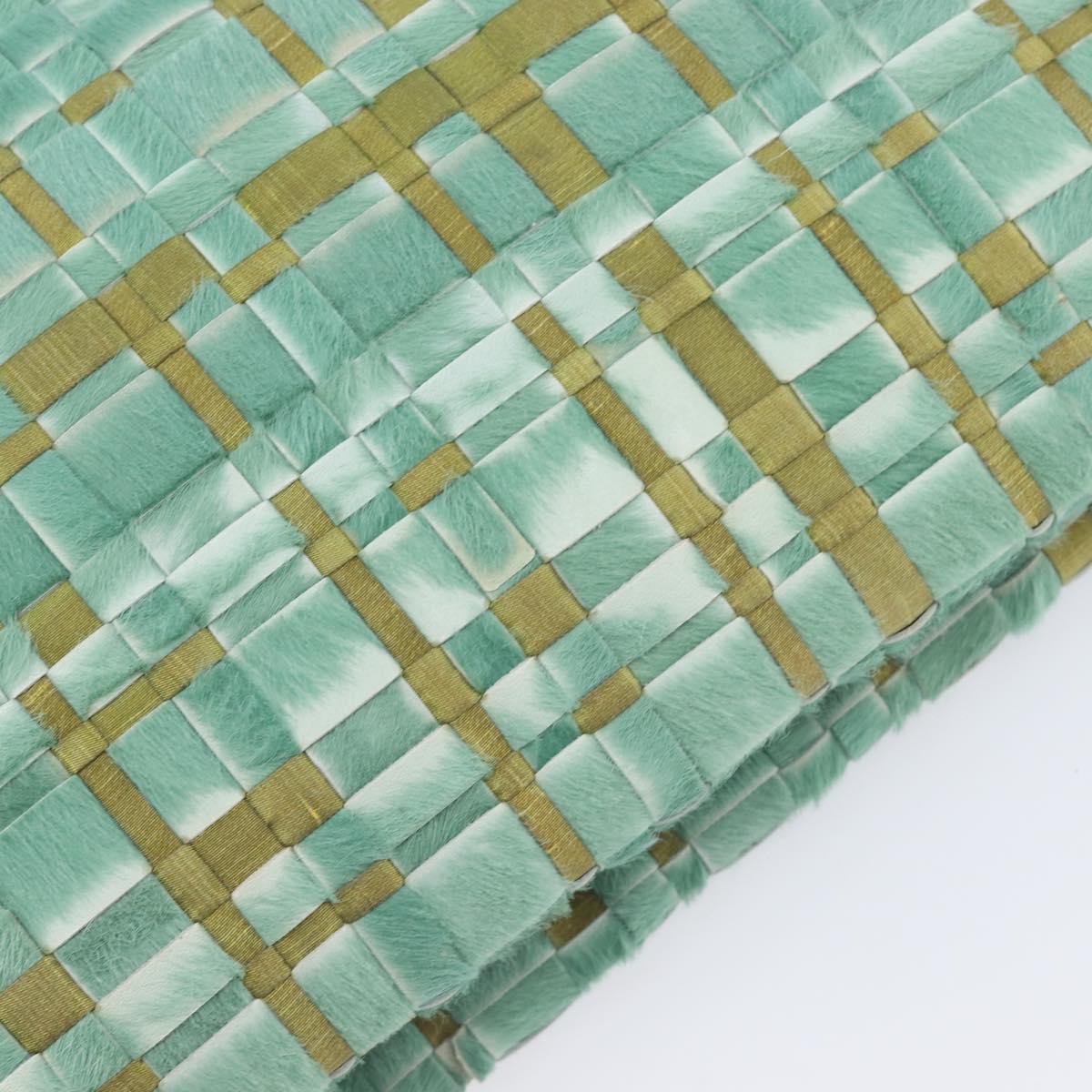 Bottega Veneta INTRECCIATO Tote Bag Harako leather Green Silver Auth 208141A