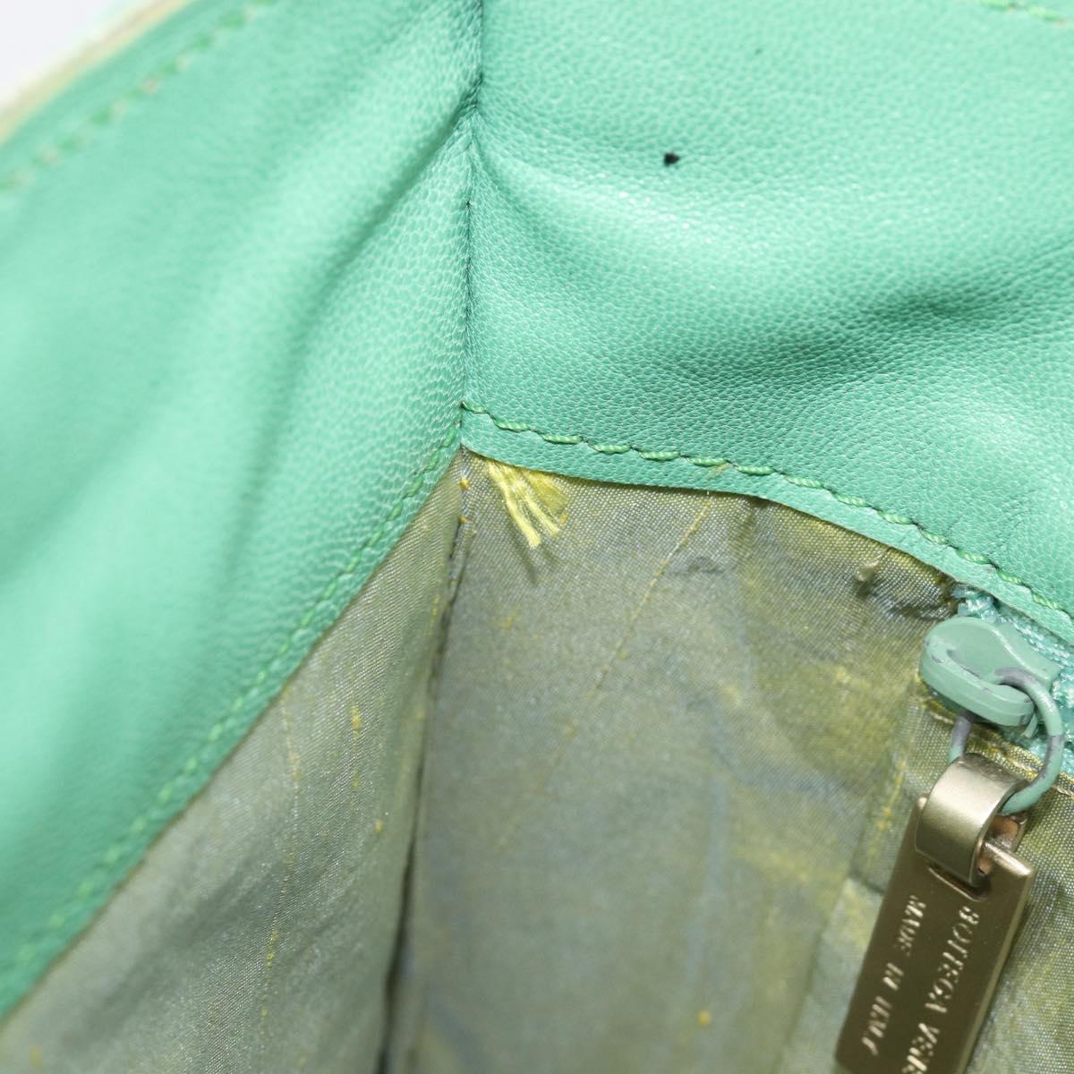 Bottega Veneta INTRECCIATO Tote Bag Harako leather Green Silver Auth 208141A