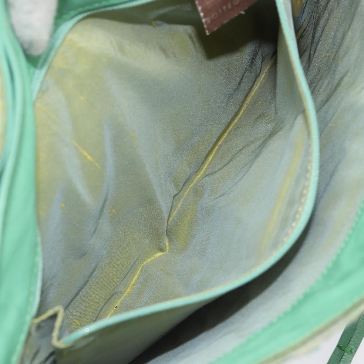 Bottega Veneta INTRECCIATO Tote Bag Harako leather Green Silver Auth 208141A