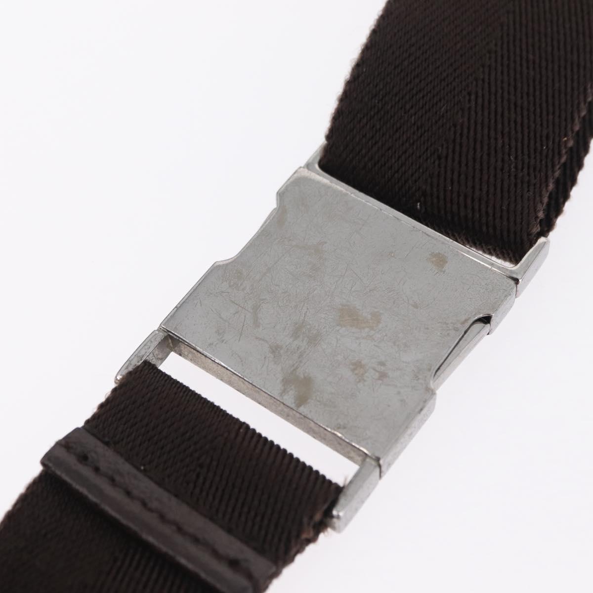 GUCCI GG Canvas Waist Bag Beige Silver 131236 Auth 208149
