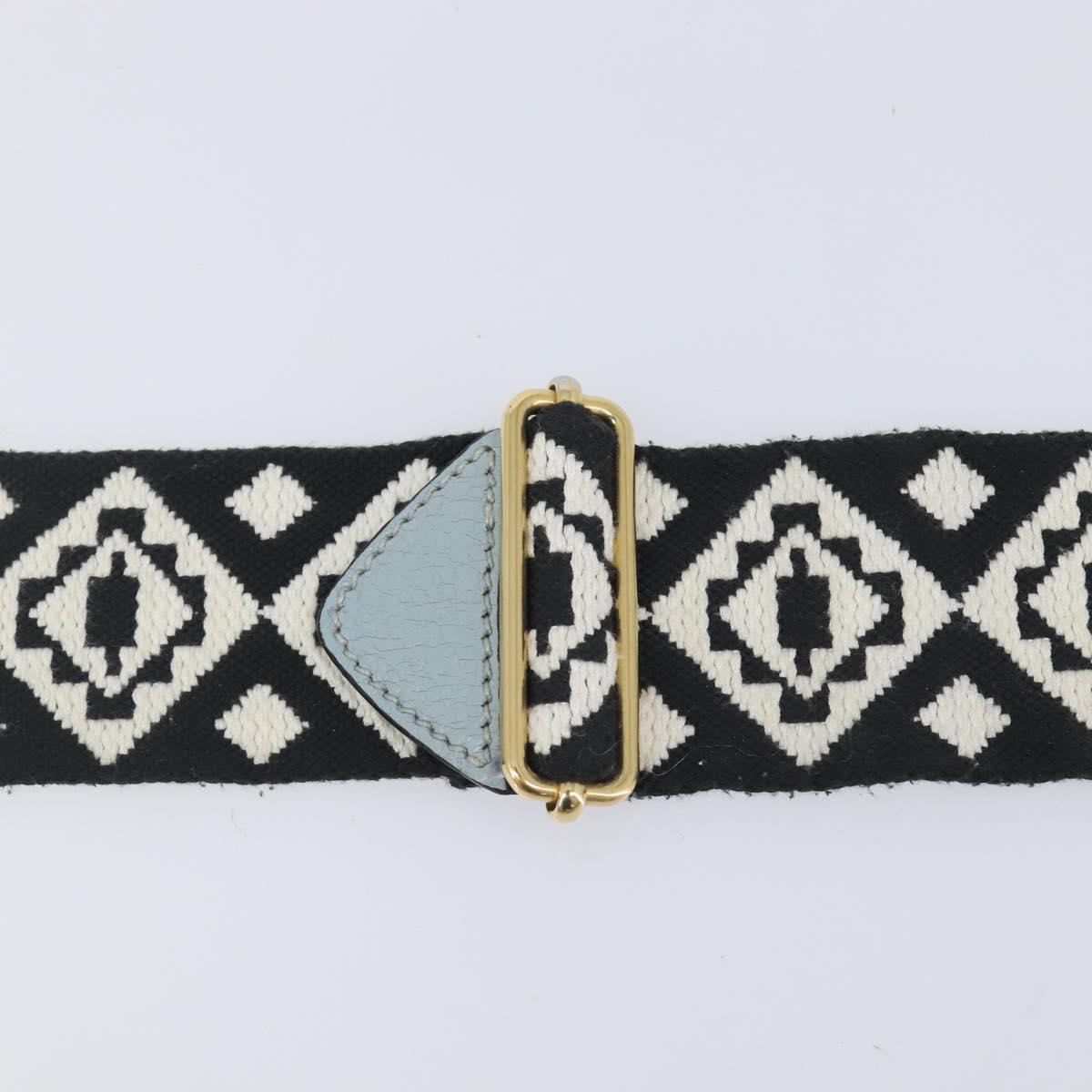 Miu Miu Madras Shoulder Bag Leather Light Blue Gold Tone Auth 208156V
