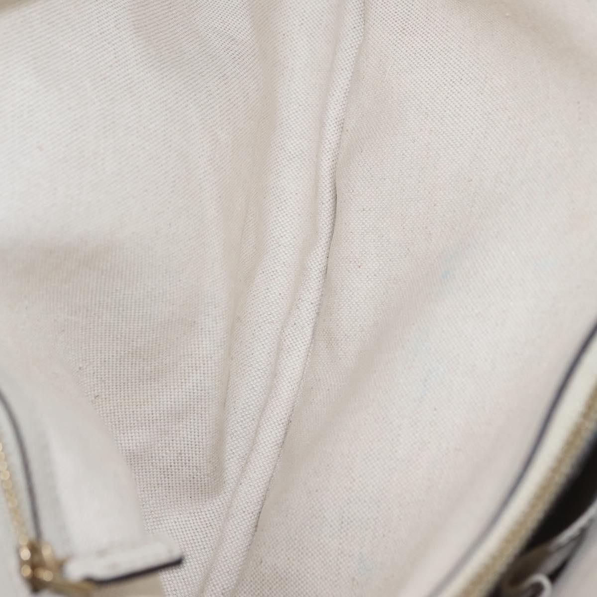 GUCCI Micro Guccissima Tote Bag Leather Ivory Gold Tone 336776 Auth 208163V