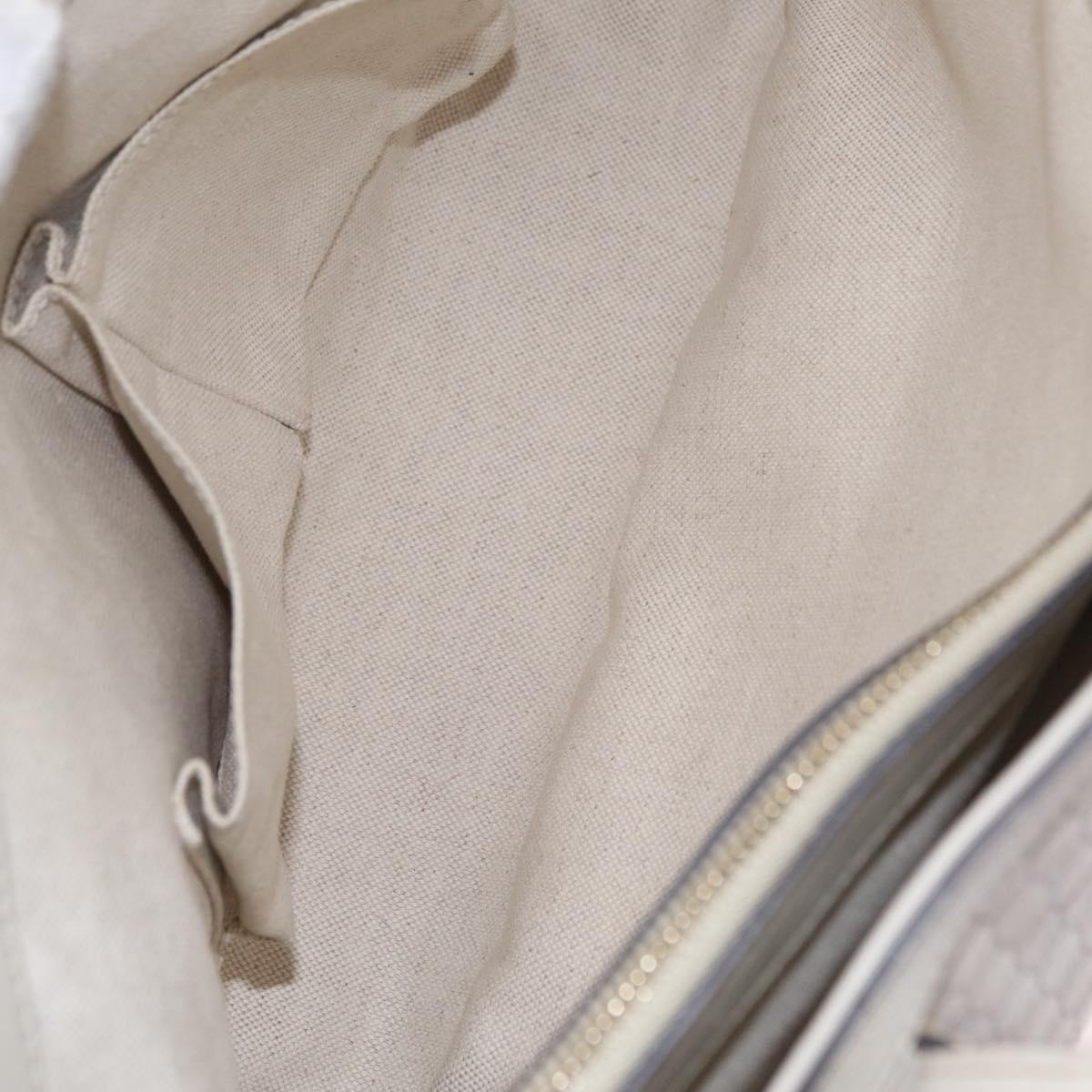 GUCCI Micro Guccissima Tote Bag Leather Ivory Gold Tone 336776 Auth 208163V