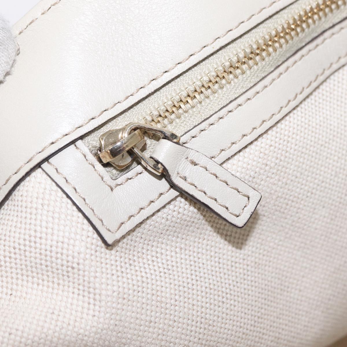 GUCCI Micro Guccissima Tote Bag Leather Ivory Gold Tone 336776 Auth 208163V