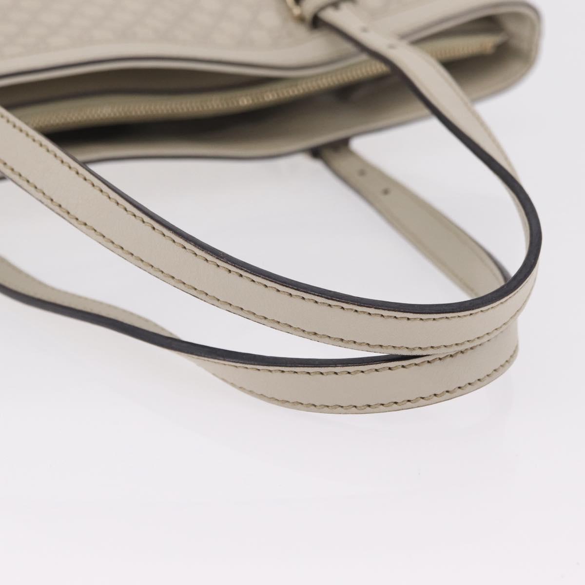 GUCCI Micro Guccissima Tote Bag Leather Ivory Gold Tone 336776 Auth 208163V