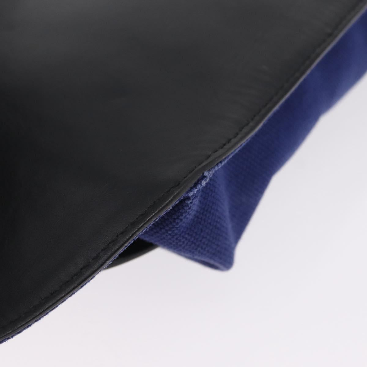 Balenciaga Body Bag Canvas Blue Silver 433625 Auth 208167V