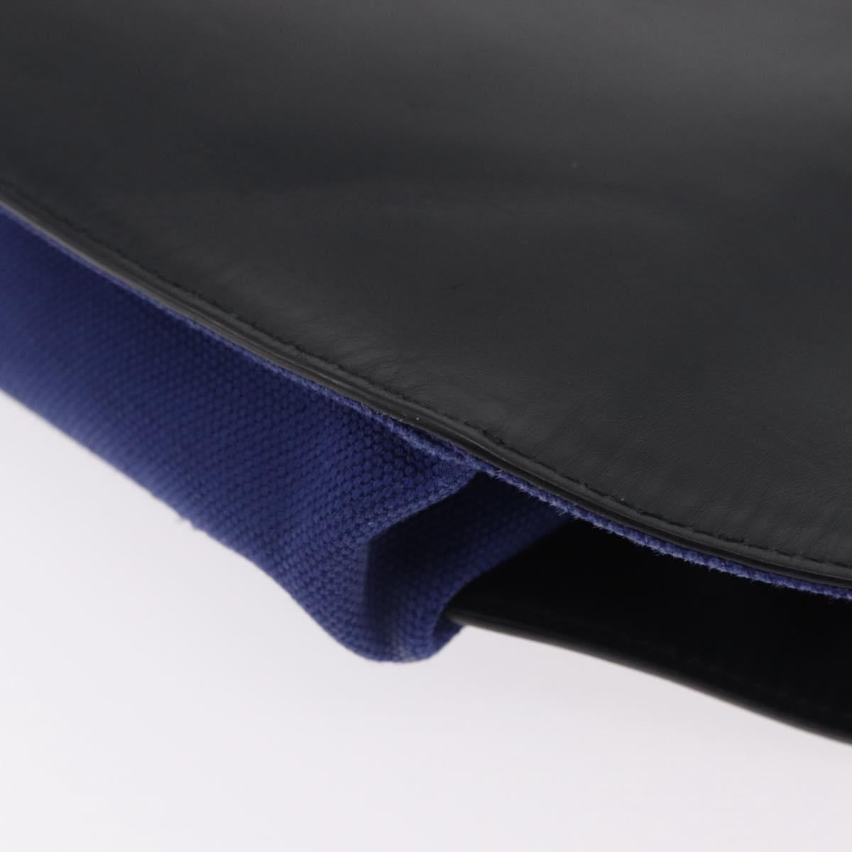 Balenciaga Body Bag Canvas Blue Silver 433625 Auth 208167V