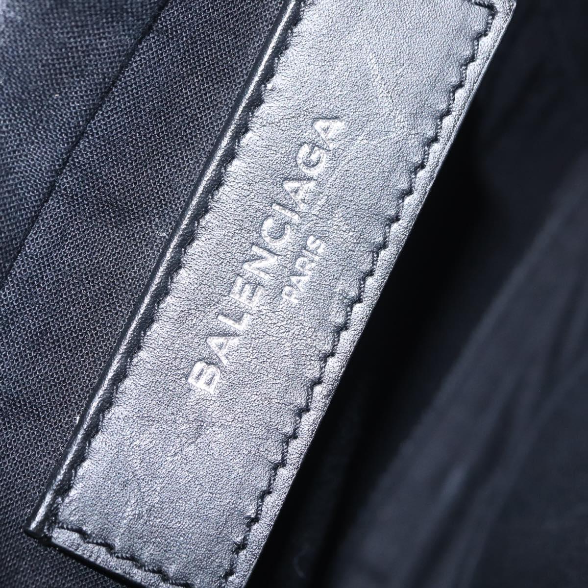 Balenciaga Body Bag Canvas Blue Silver 433625 Auth 208167V