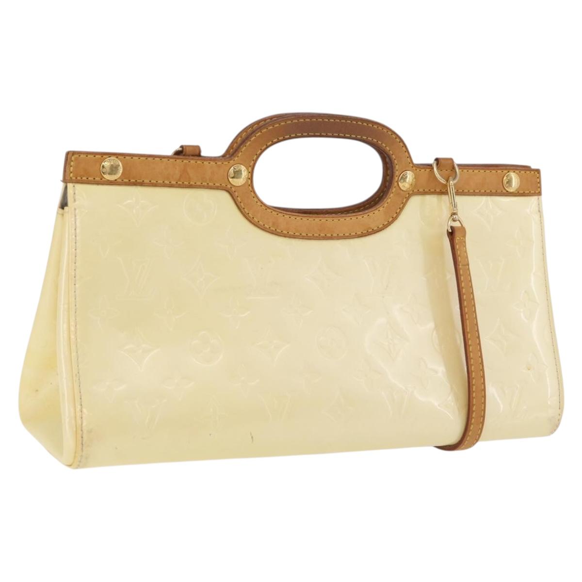 LOUIS VUITTON Monogram Vernis Roxbury Drive Bag 2Way Perle M91374 LV Auth 208226