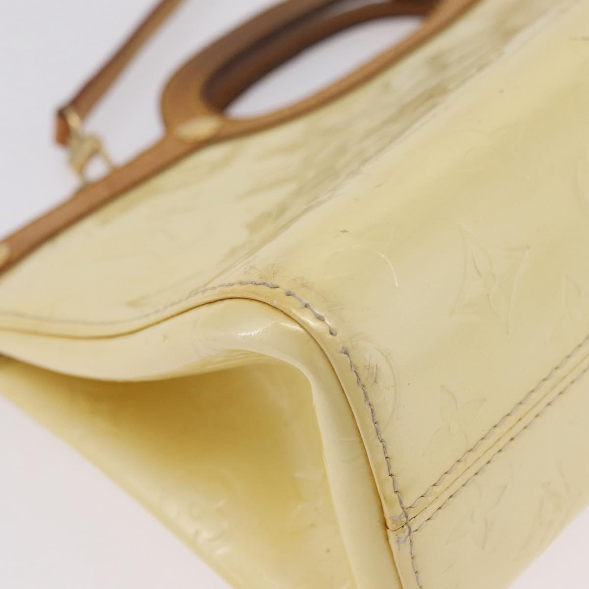 LOUIS VUITTON Monogram Vernis Roxbury Drive Bag 2Way Perle M91374 LV Auth 208226