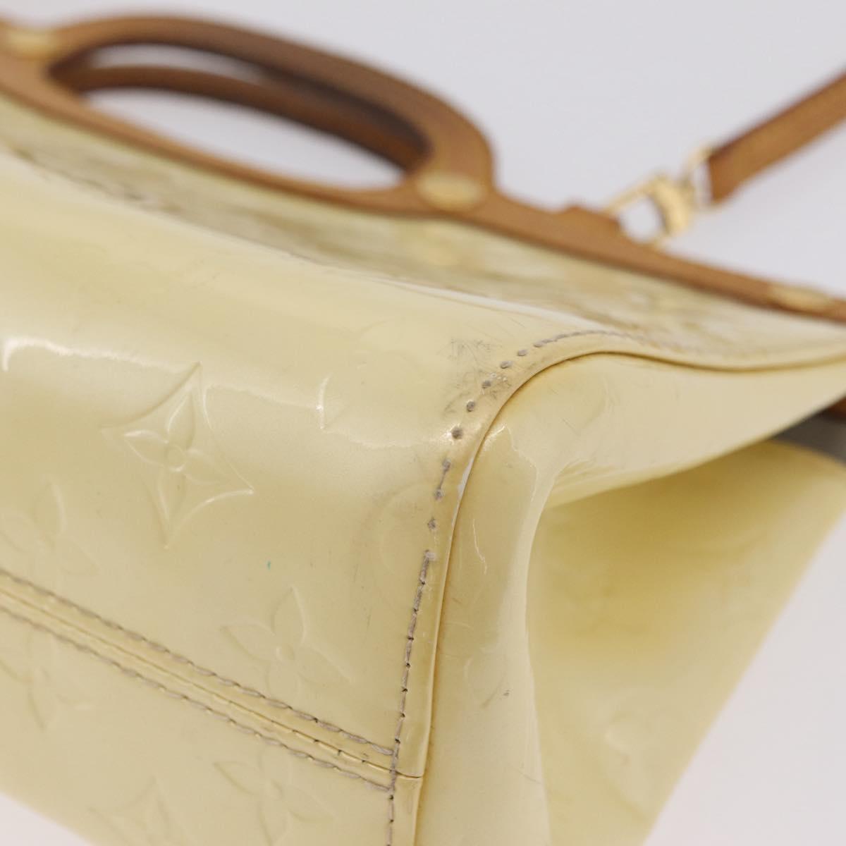 LOUIS VUITTON Monogram Vernis Roxbury Drive Bag 2Way Perle M91374 LV Auth 208226