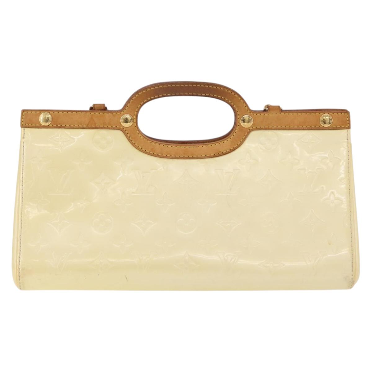 LOUIS VUITTON Monogram Vernis Roxbury Drive Bag 2Way Perle M91374 LV Auth 208226