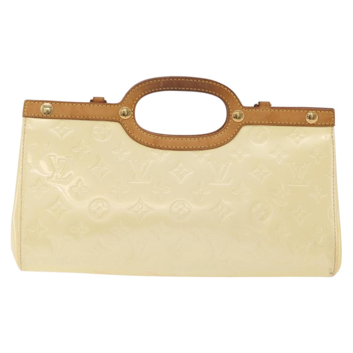 LOUIS VUITTON Monogram Vernis Roxbury Drive Bag 2Way Perle M91374 LV Auth 208226