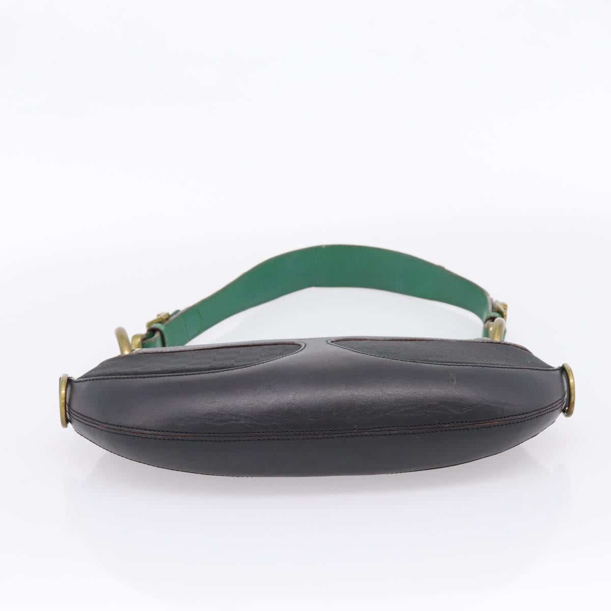 LOEWE Shoulder Bag Leather Black Gold Auth 208228V