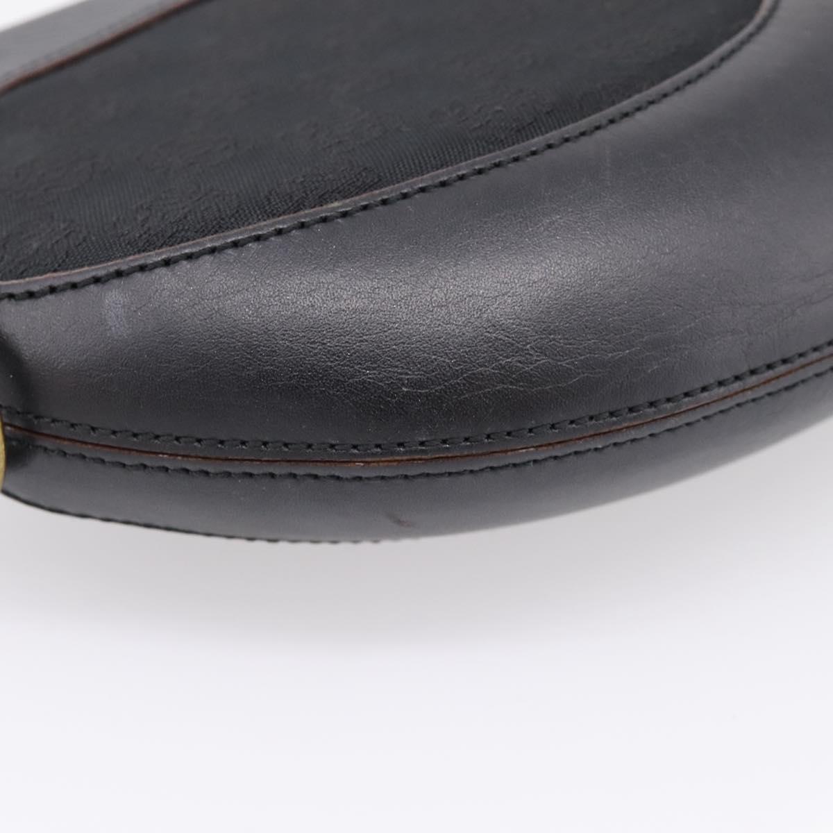 LOEWE Shoulder Bag Leather Black Gold Auth 208228V