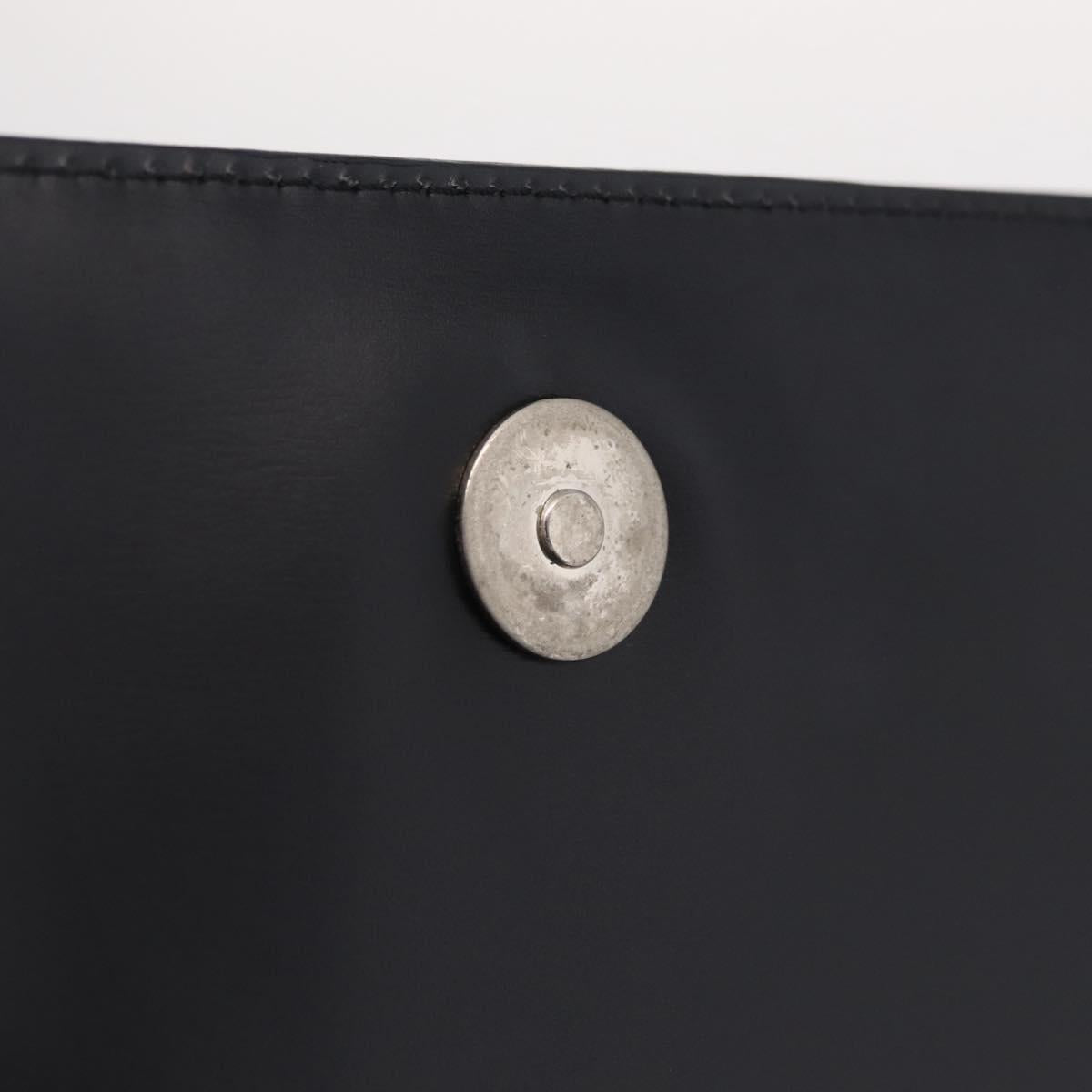 Cartier PANTHERE Shoulder Bag Leather Black Silver Auth 208235V