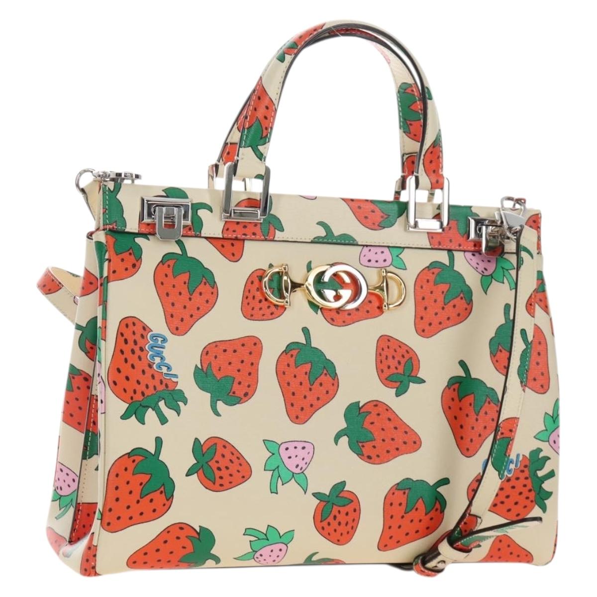 GUCCI Zumi Hand Bag Leather 2way Multicolor Silver 564714 Auth 208258SAM