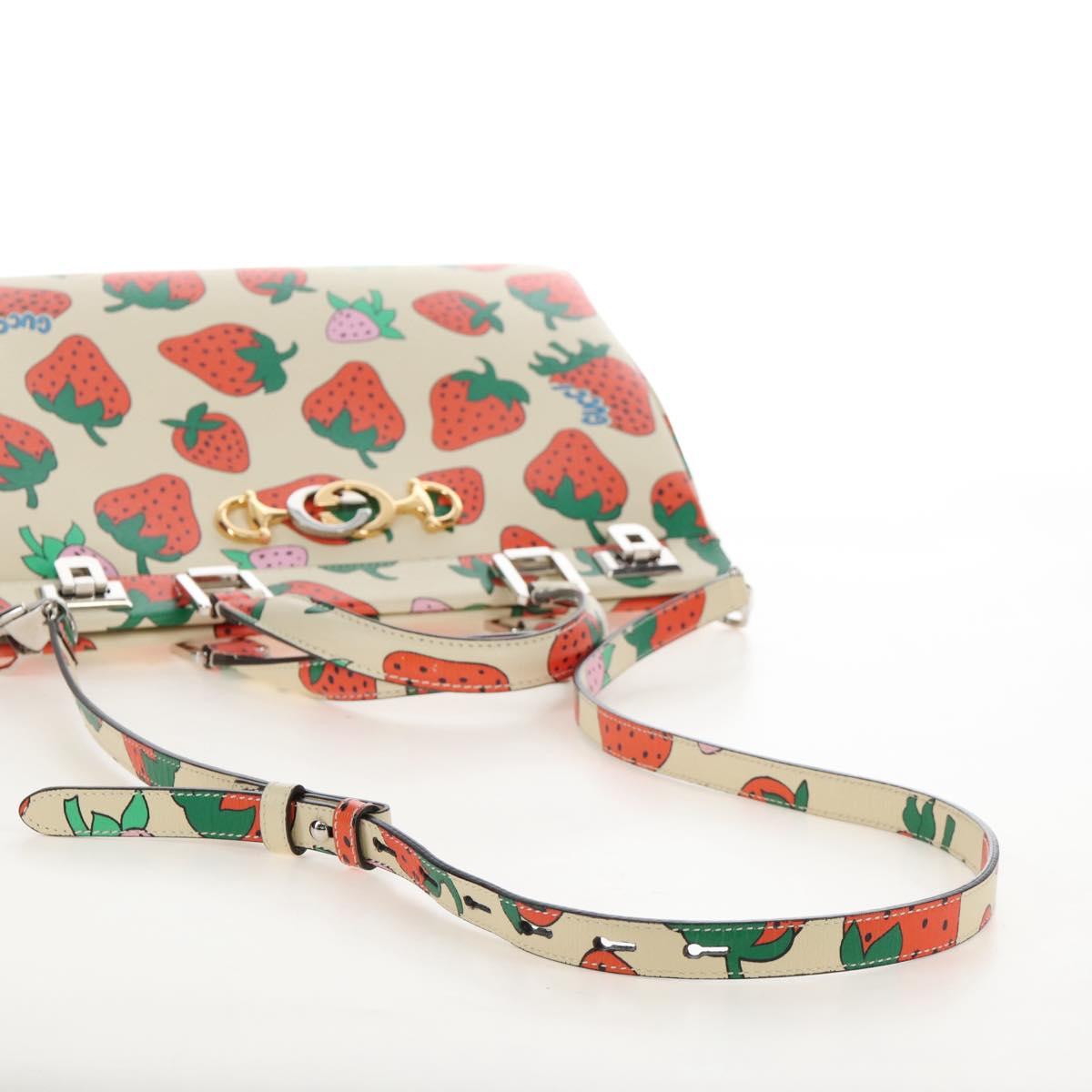 GUCCI Zumi Hand Bag Leather 2way Multicolor Silver 564714 Auth 208258SAM