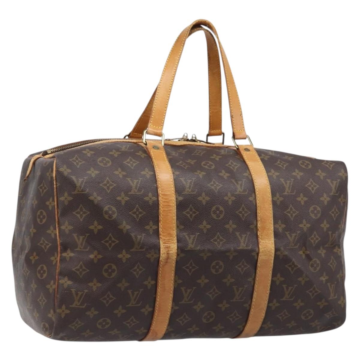 LOUIS VUITTON Monogram Sac Souple 45 Boston Bag M41624 LV Auth 208272