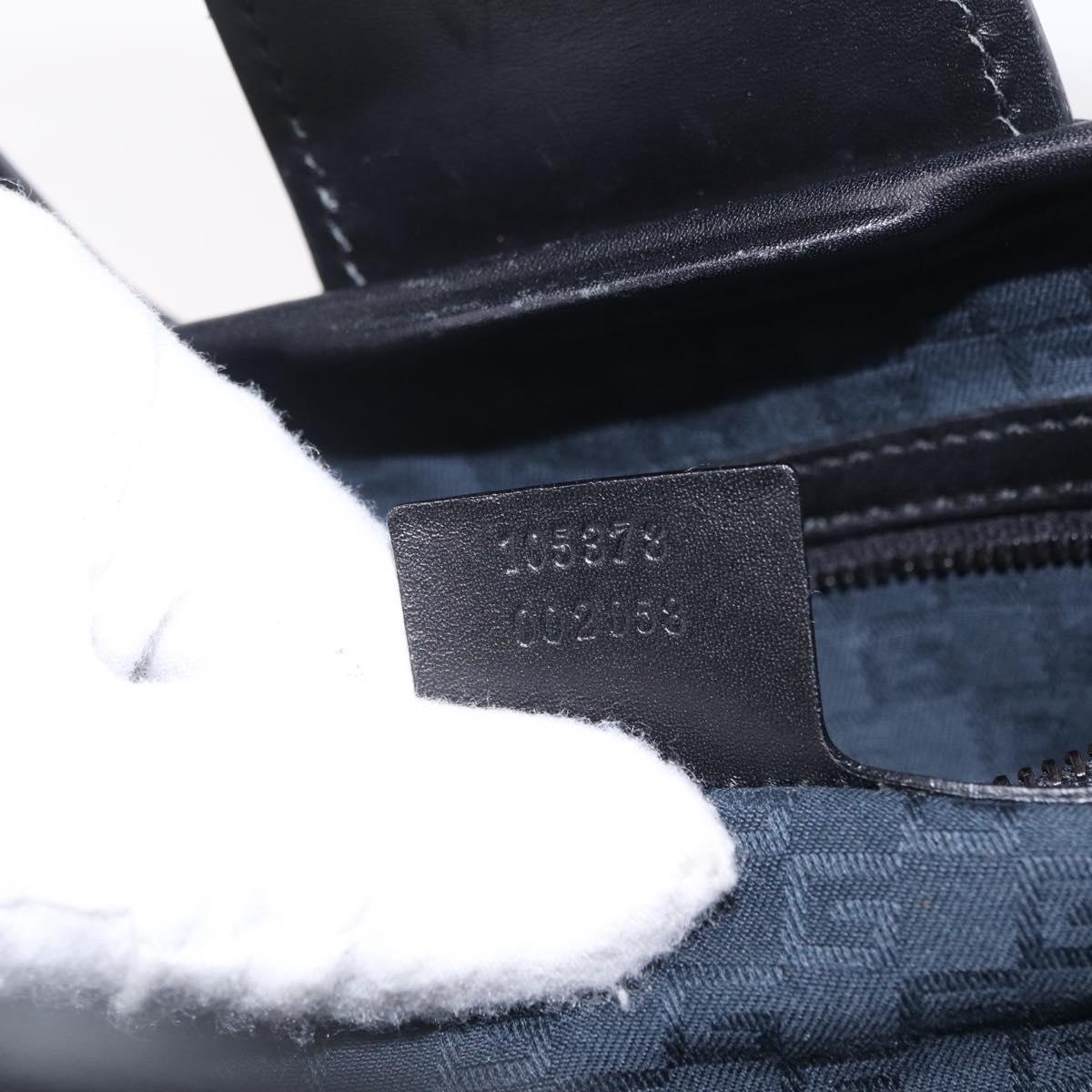 GUCCI Hand Bag Leather Black 105378 Auth 208277A