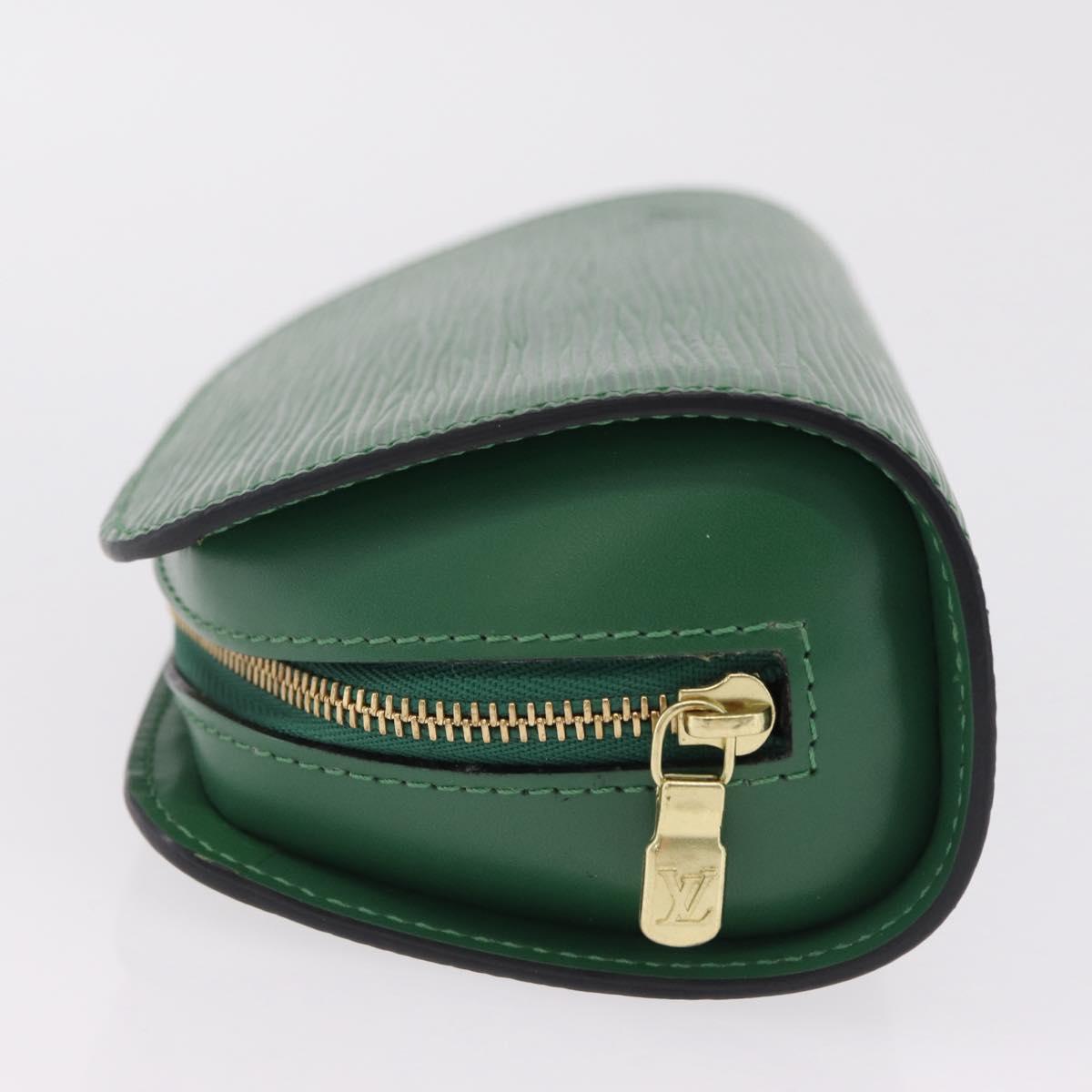 LOUIS VUITTON Epi Dauphine PM Cosmetic Pouch Green M48444 LV Auth 208283