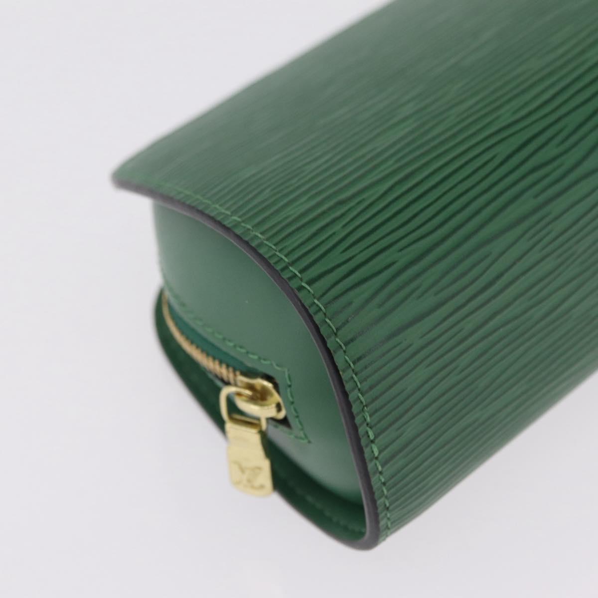 LOUIS VUITTON Epi Dauphine PM Cosmetic Pouch Green M48444 LV Auth 208283