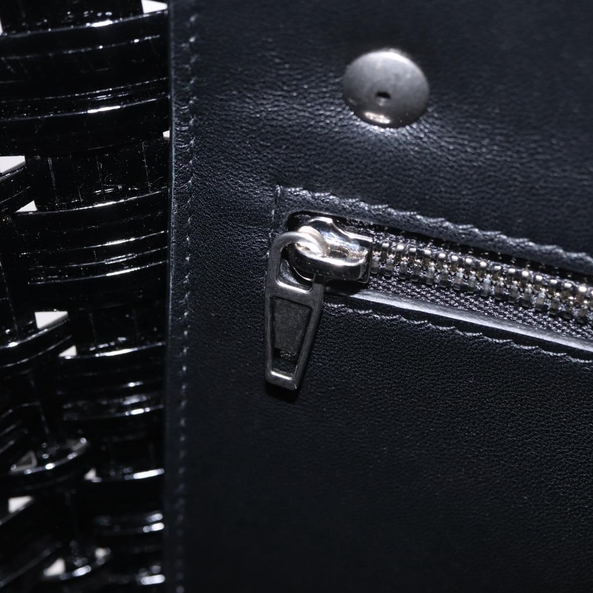 Balenciaga Hand Bag Vinyl 2way Black Silver 671342 Auth 208288V