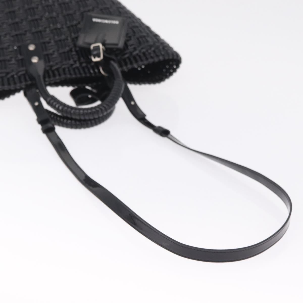 Balenciaga Hand Bag Vinyl 2way Black Silver 671342 Auth 208288V