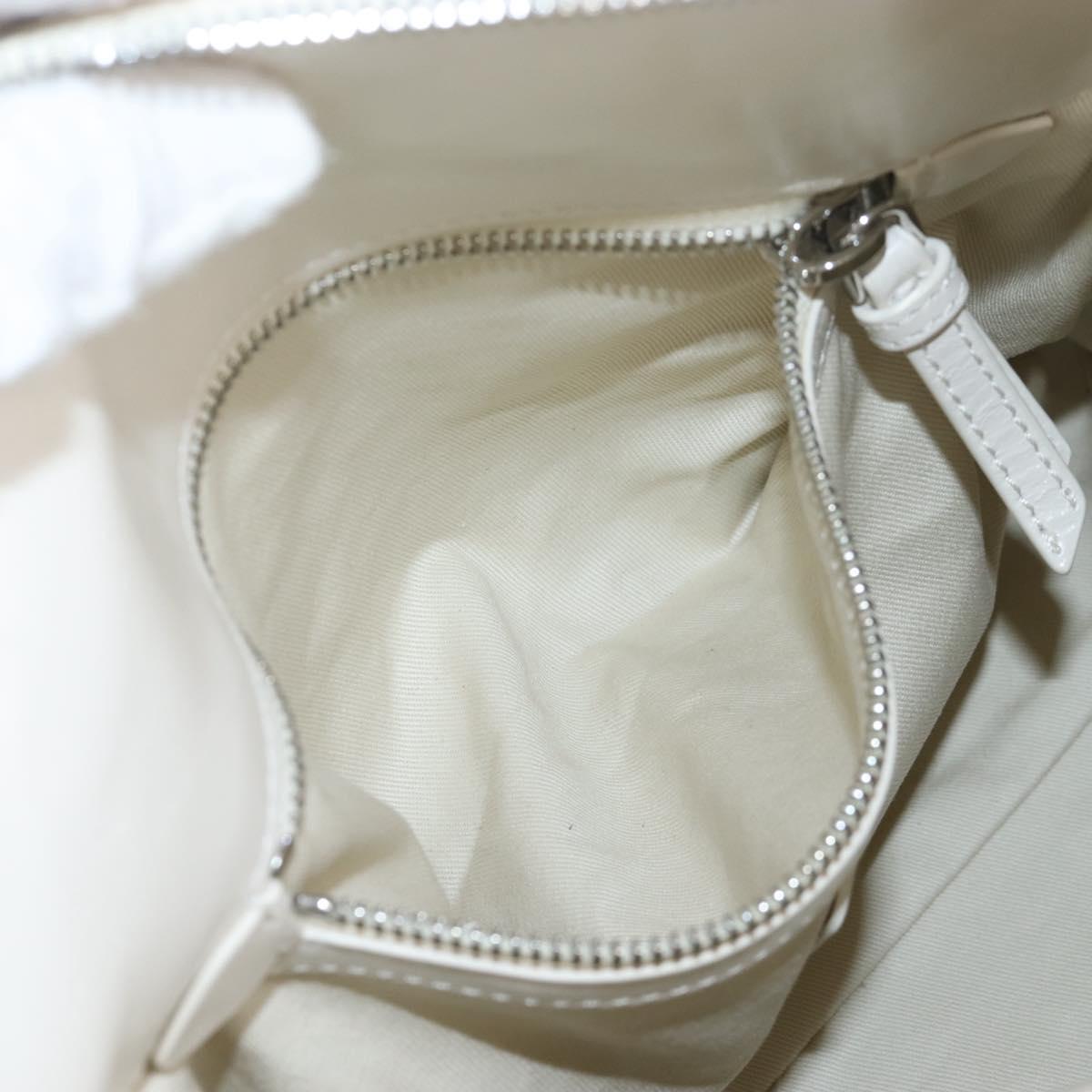 Miu Miu Hand Bag Leather 2way White Silver Auth 208294SAM