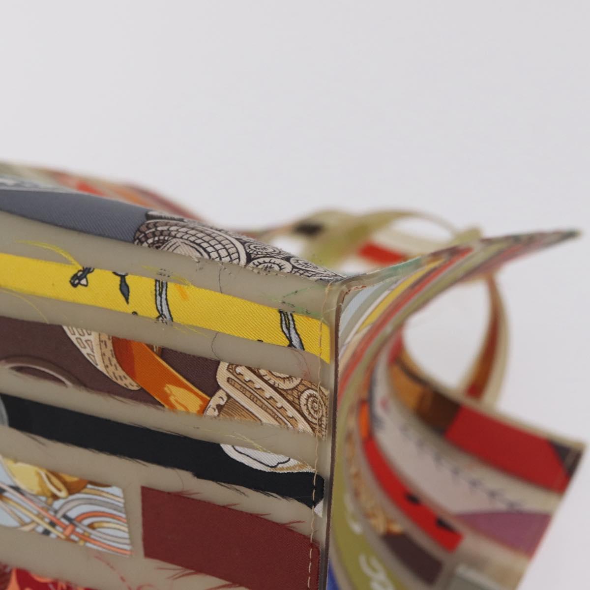 HERMES Hand Bag Vinyl Louvre Museum Limited Multicolor Auth 208295A
