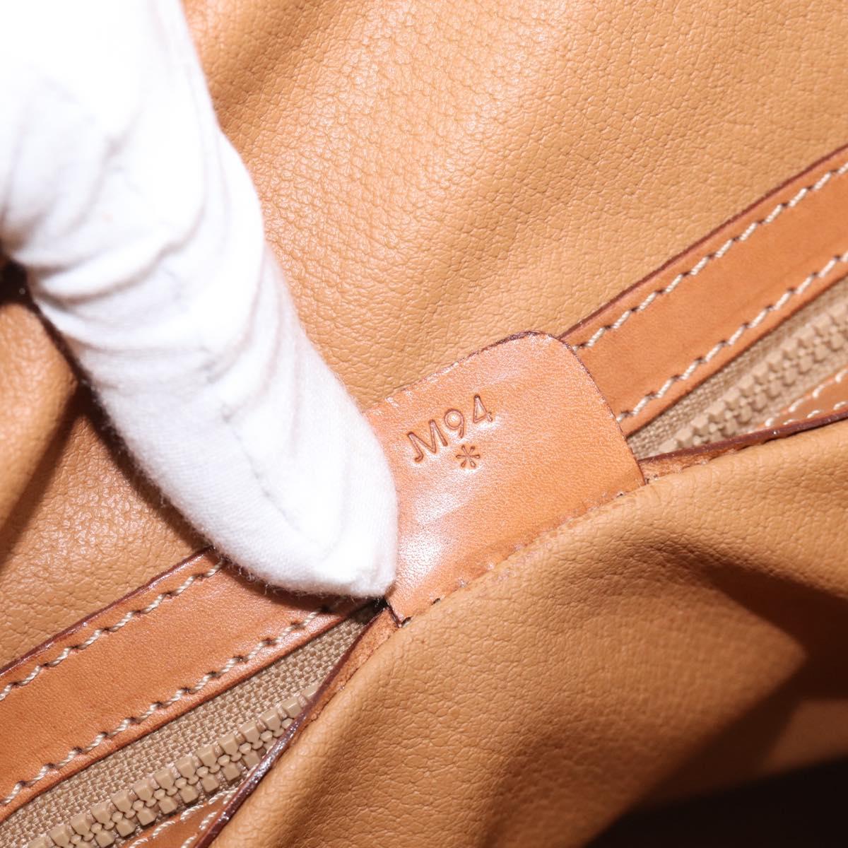 CELINE Macadam Canvas Hand Bag PVC Leather 2way Brown Gold Auth 208298