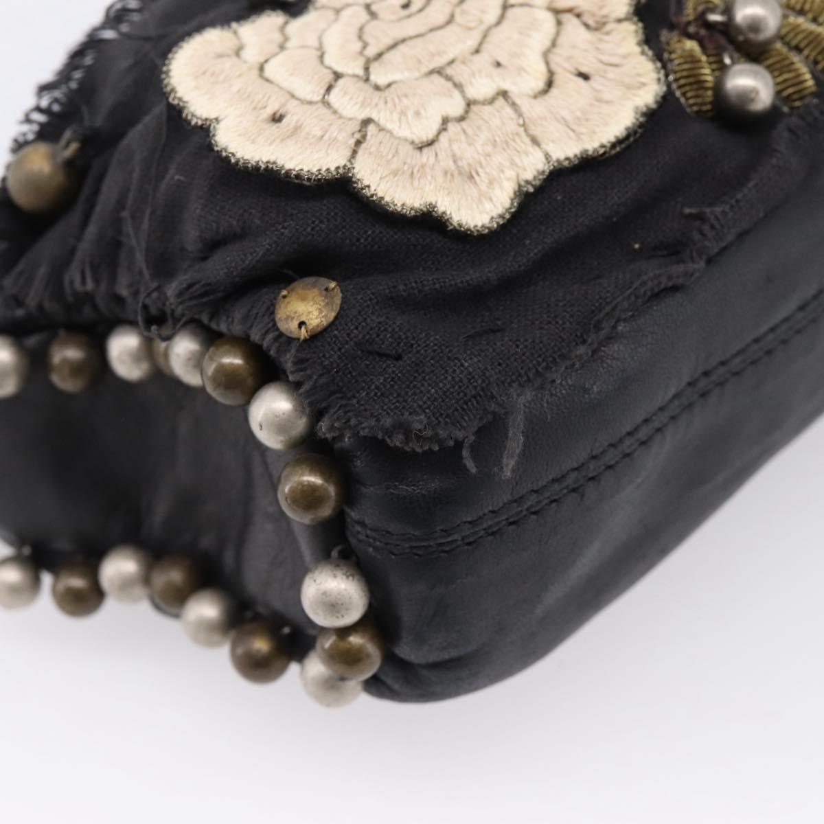 Chloe Hand Bag Leather Black Auth 208310M