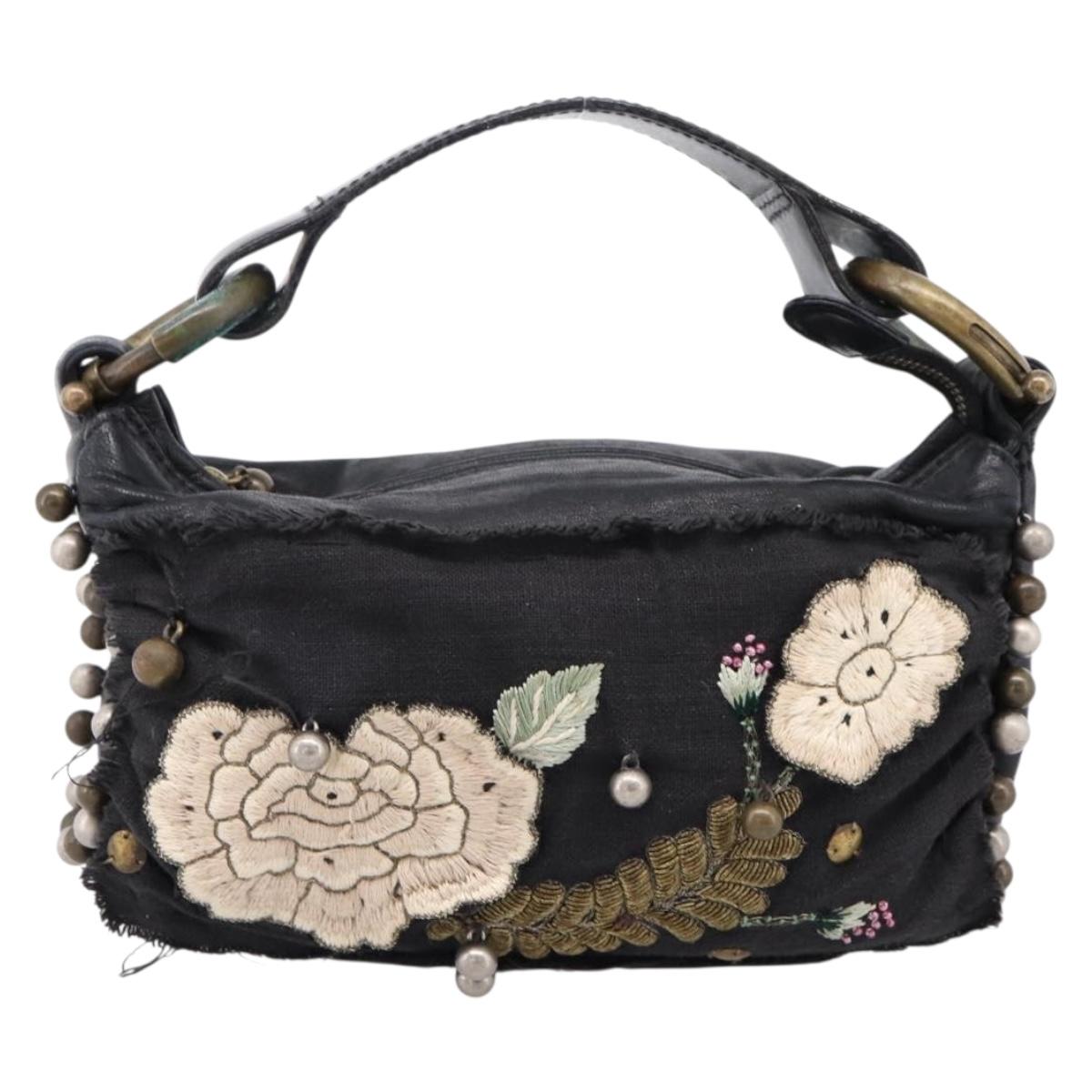 Chloe Hand Bag Leather Black Auth 208310M
