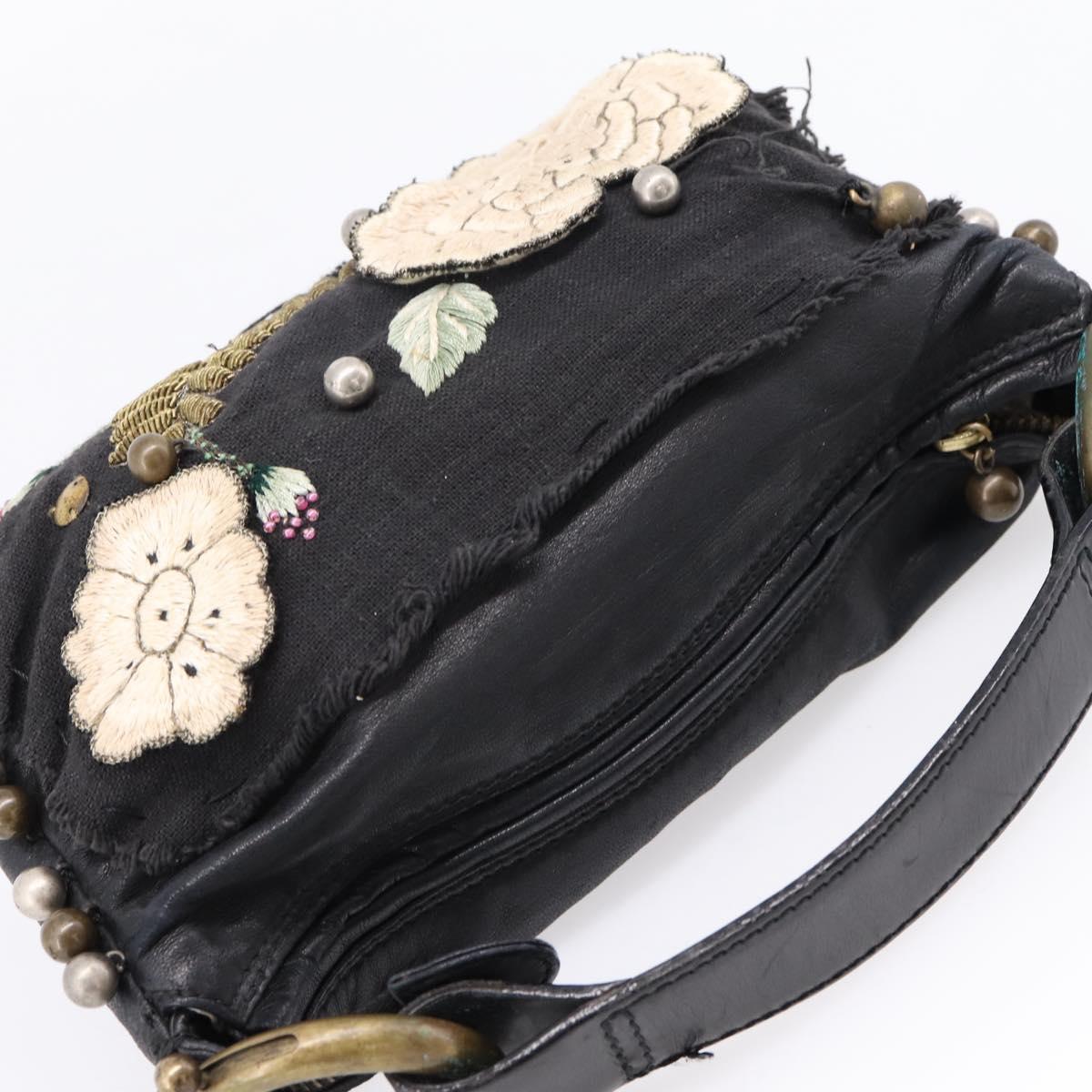 Chloe Hand Bag Leather Black Auth 208310M