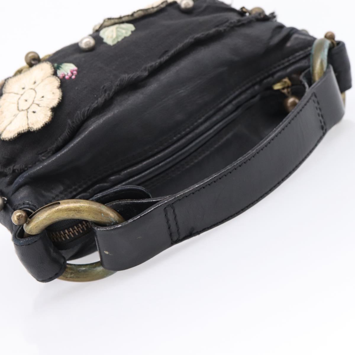 Chloe Hand Bag Leather Black Auth 208310M