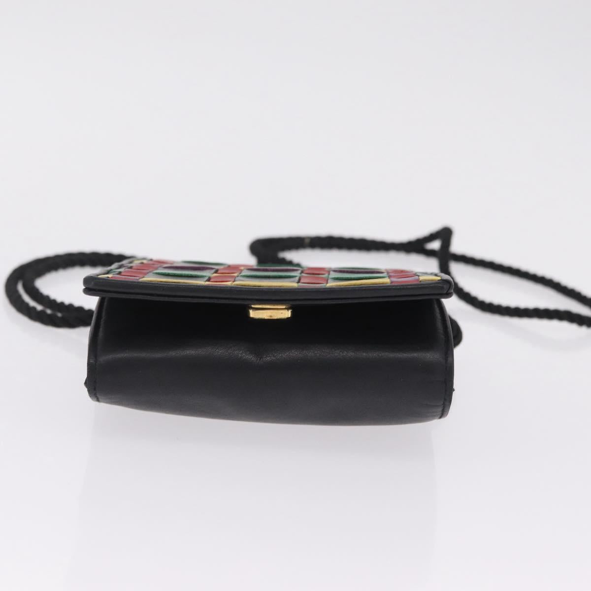 FENDI Shoulder Bag Leather Multicolor Auth 208320A