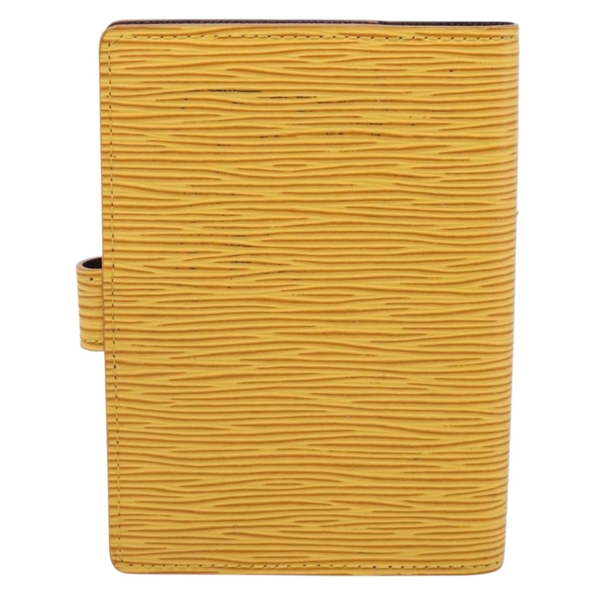 LOUIS VUITTON Epi Agenda PM Day Planner Cover Yellow R20059 LV Auth 208332