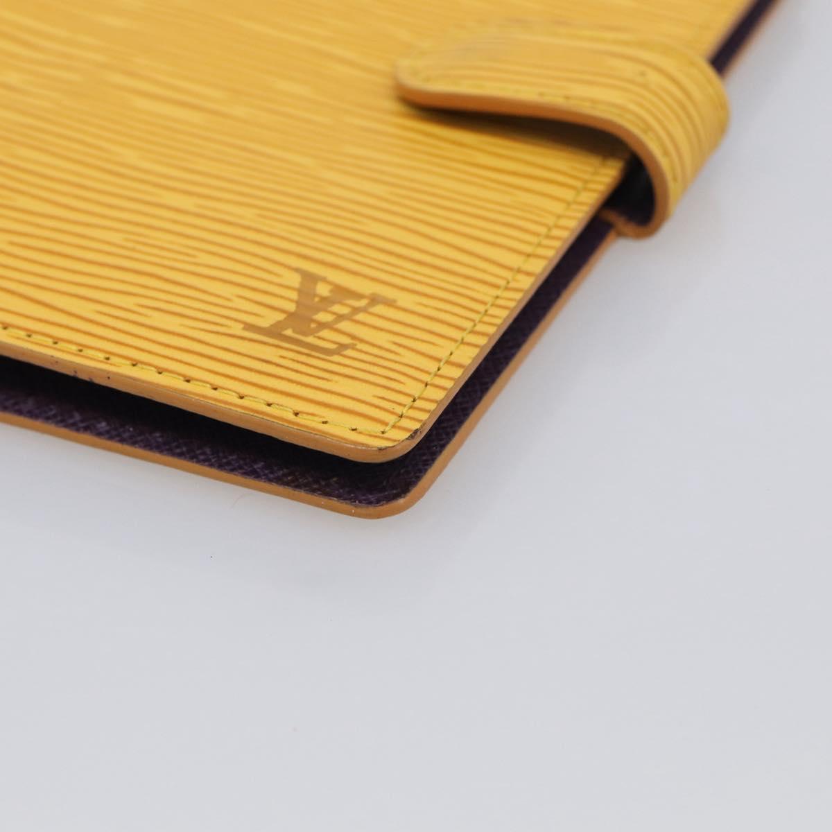 LOUIS VUITTON Epi Agenda PM Day Planner Cover Yellow R20059 LV Auth 208332