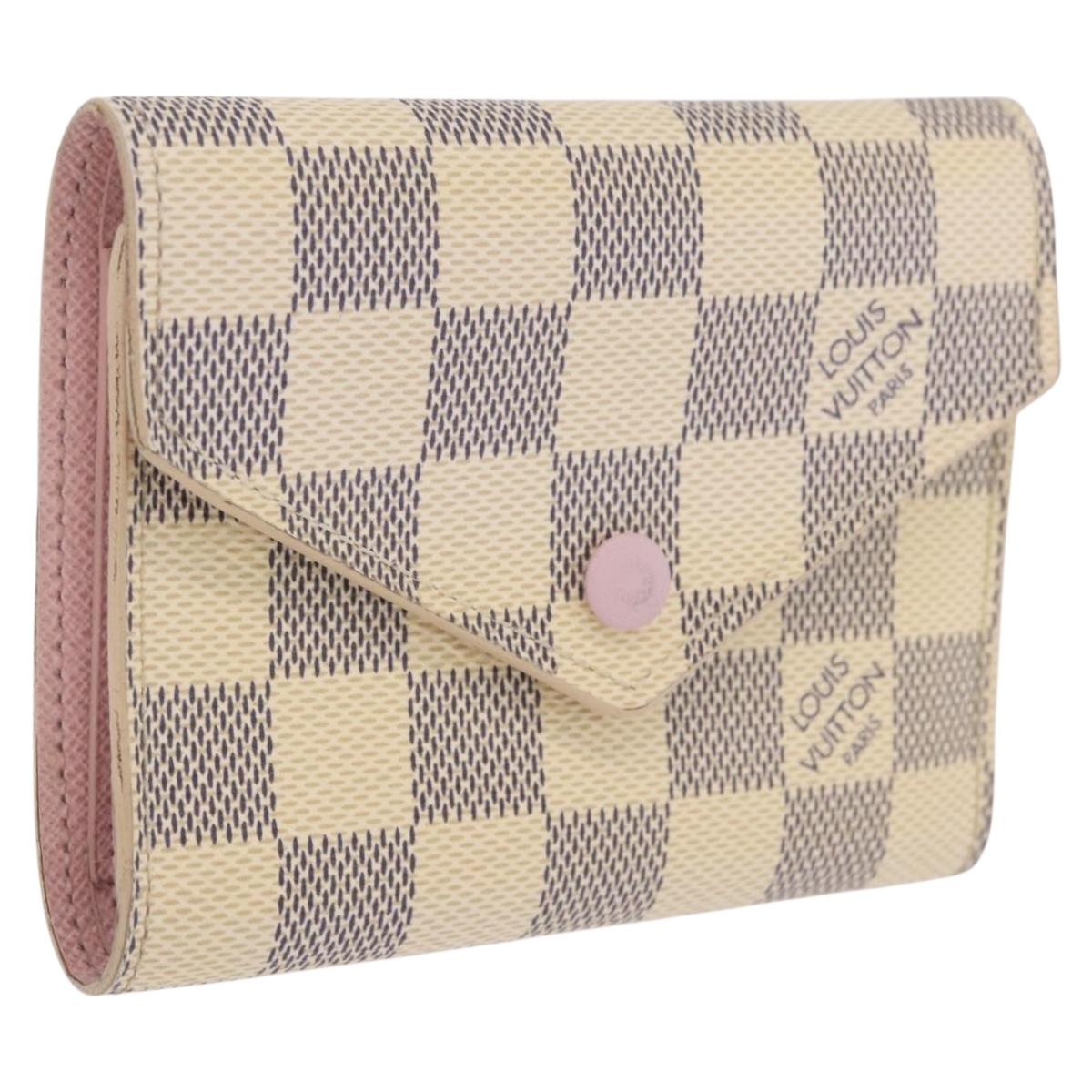LOUIS VUITTON Damier Azur Portefeuille Victorine Wallet N64022 LV Auth 208339