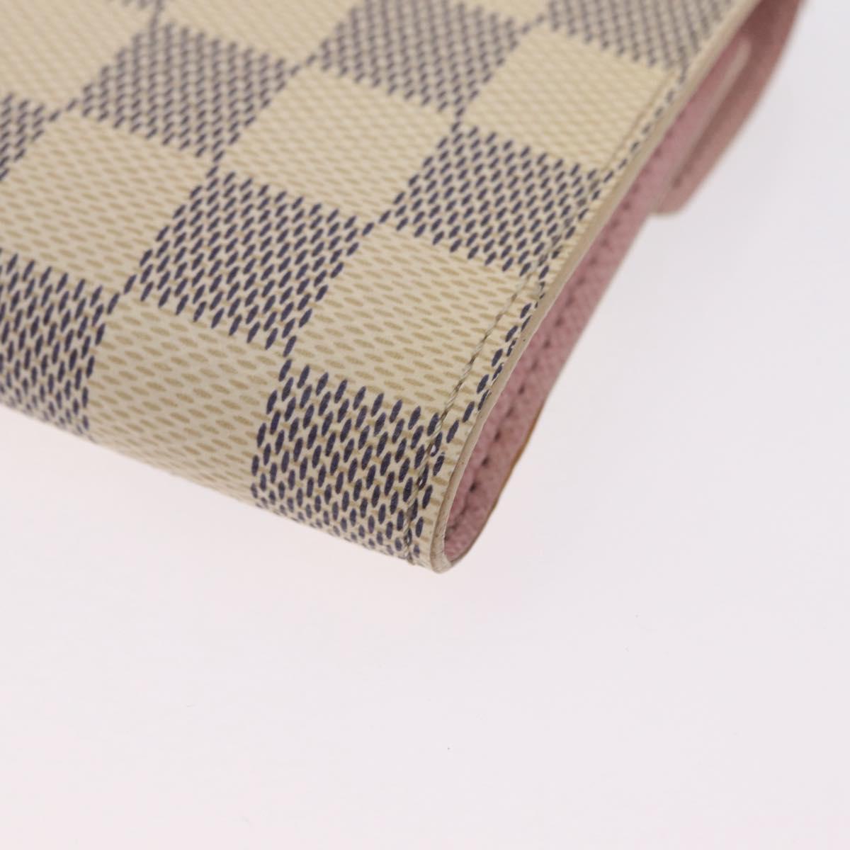LOUIS VUITTON Damier Azur Portefeuille Victorine Wallet N64022 LV Auth 208339