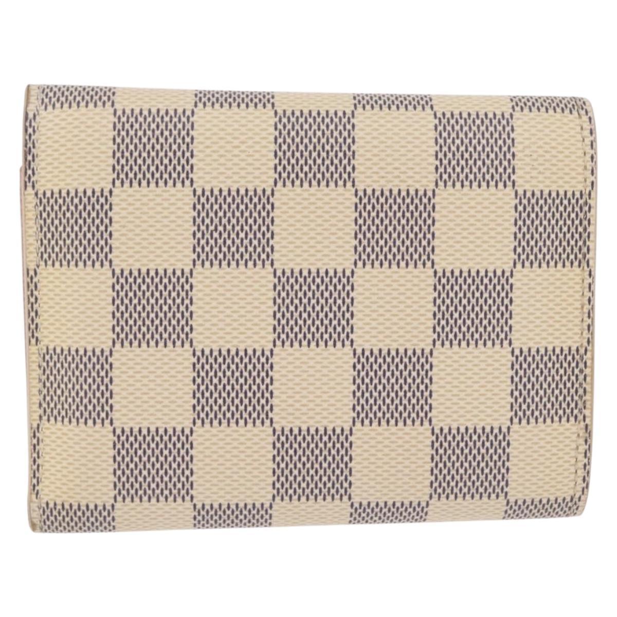 LOUIS VUITTON Damier Azur Portefeuille Victorine Wallet N64022 LV Auth 208339