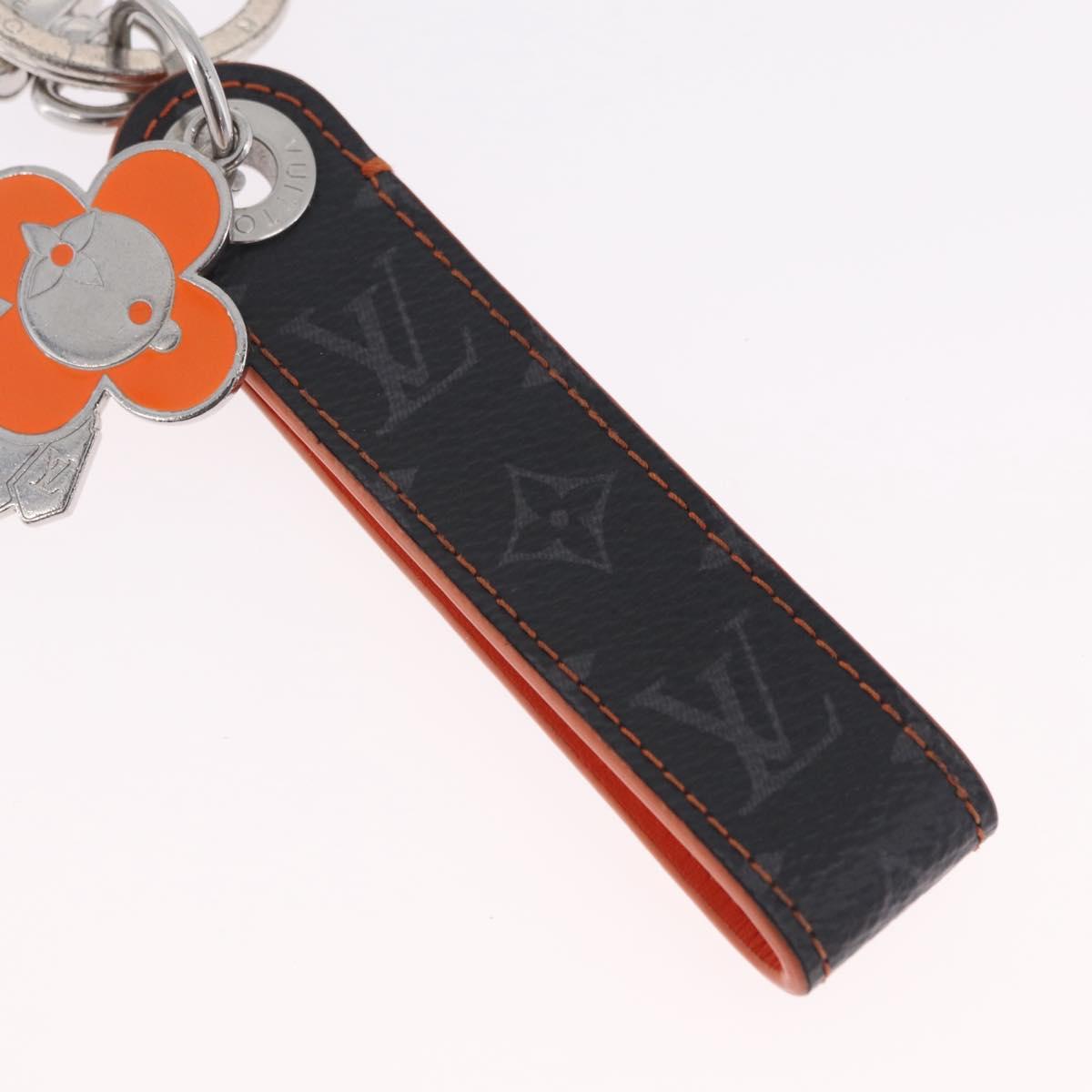 LOUIS VUITTON Monogram Eclipse Dragon Vivienne Key Holder M01956 LV Auth 208343M