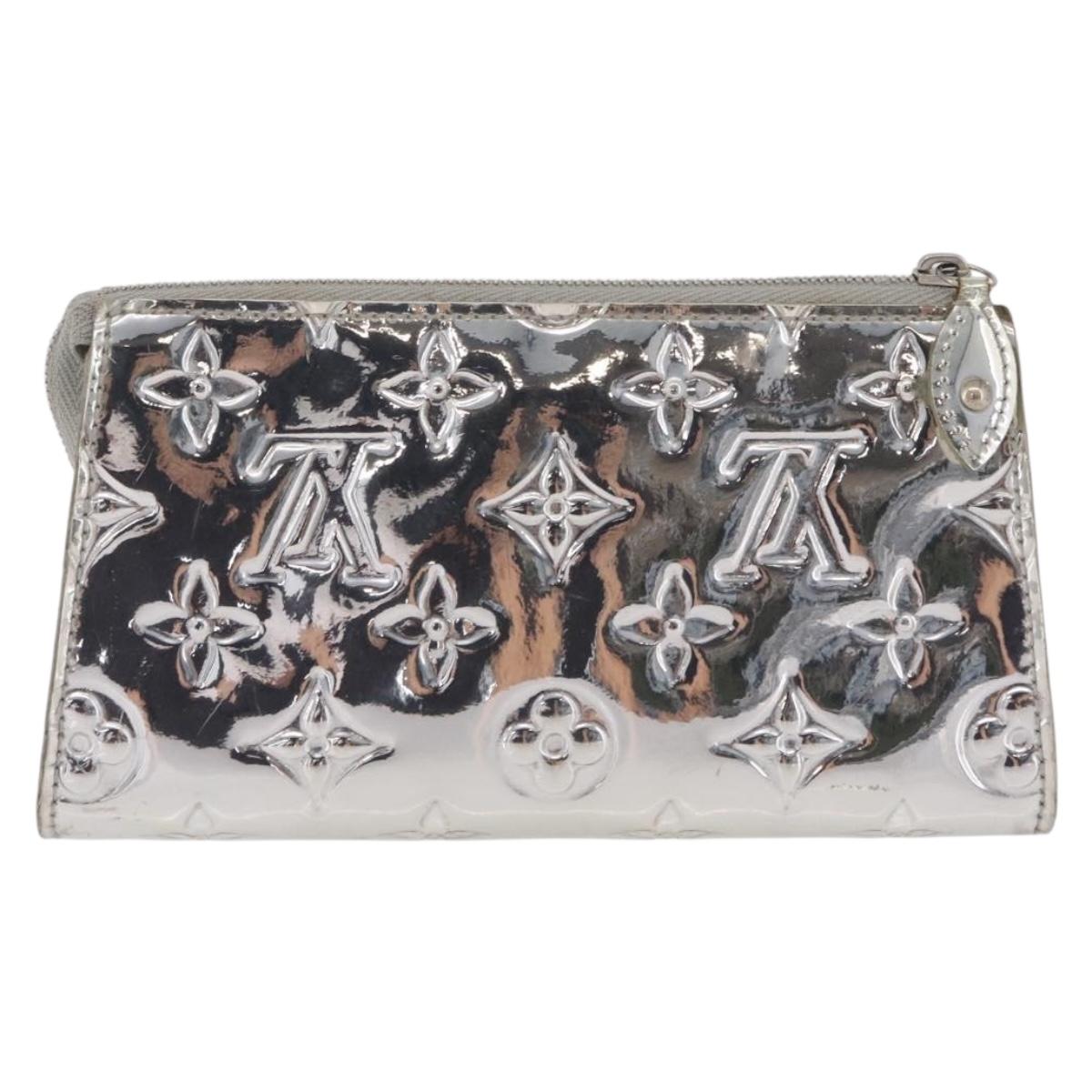 LOUIS VUITTON Monogram Miroir Trousse Cosmetic Pouch Silver M95603 Auth 208345