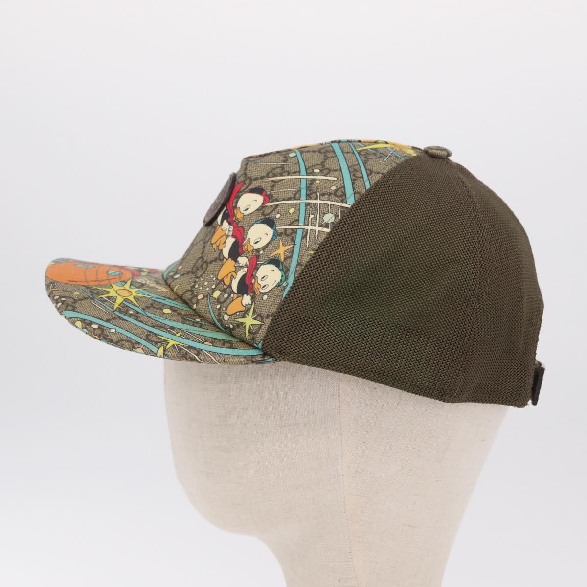 GUCCI GG Supreme GUCCIxDisney Cap PVC L Beige 648843 Auth 208355