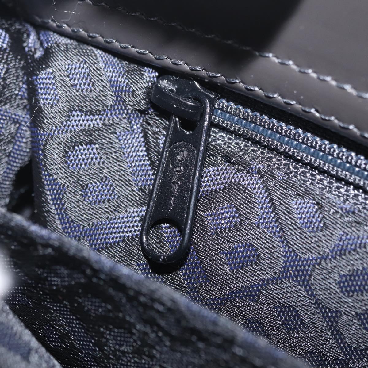 Bally Hand Bag Nylon Black Silver Auth 208374A