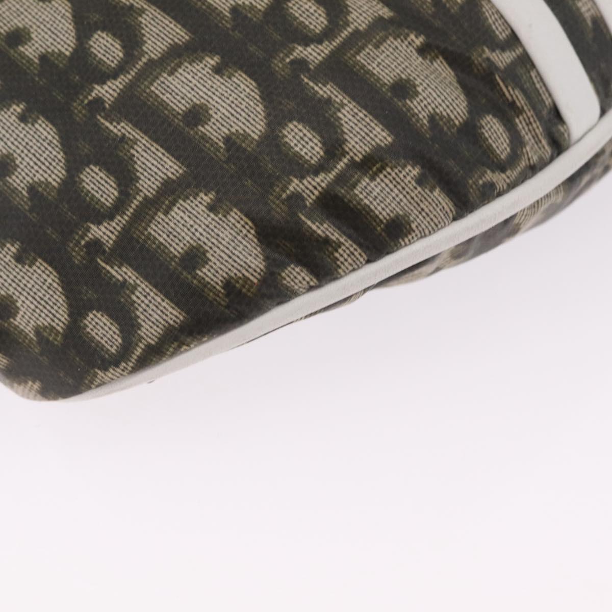 Christian Dior Trotter Body Bag Nylon Khaki Silver Auth 208377V
